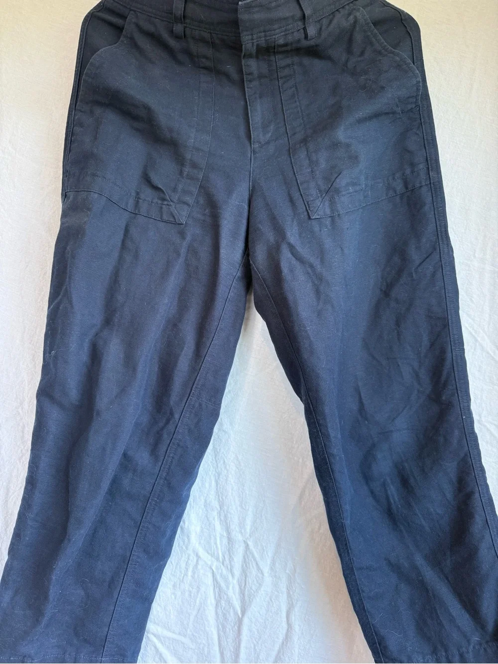 Banana Republic linen navy blue Straight-Leg Utility Pants